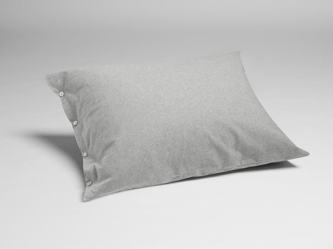 Kussensloop flanel light grey