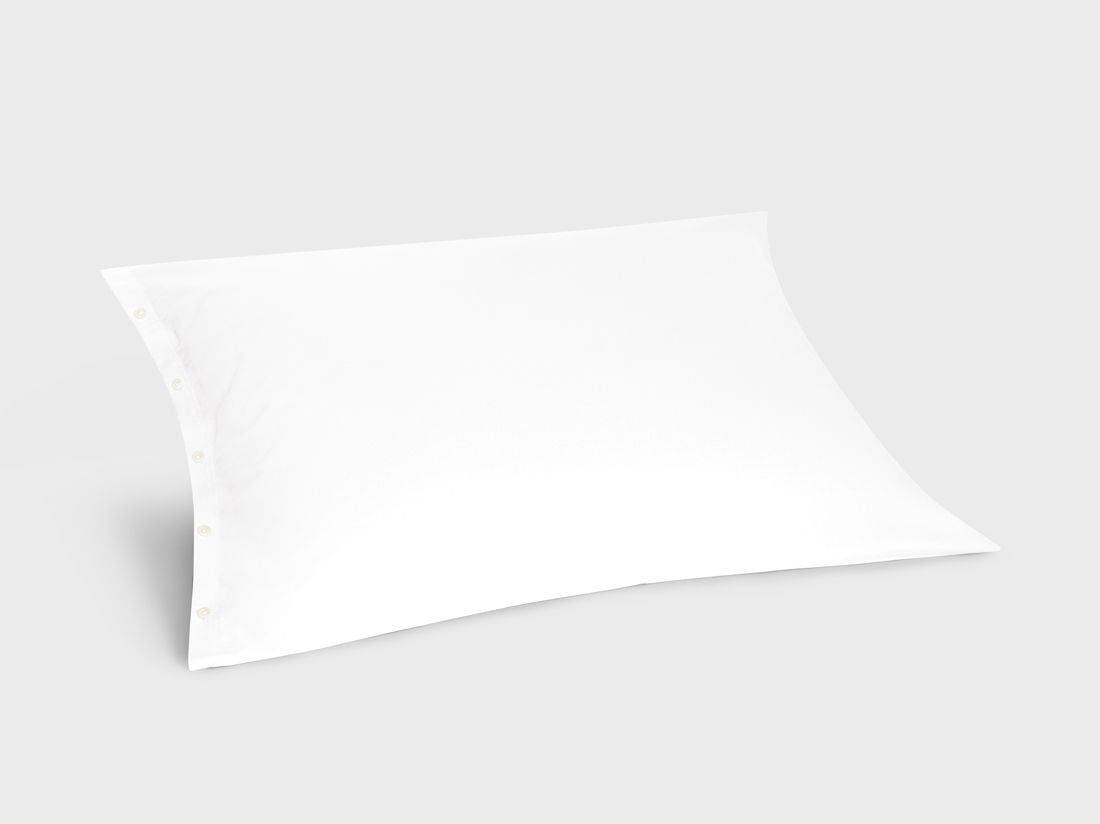 Taie d'oreiller flanelle de coton blanc pur 70x90