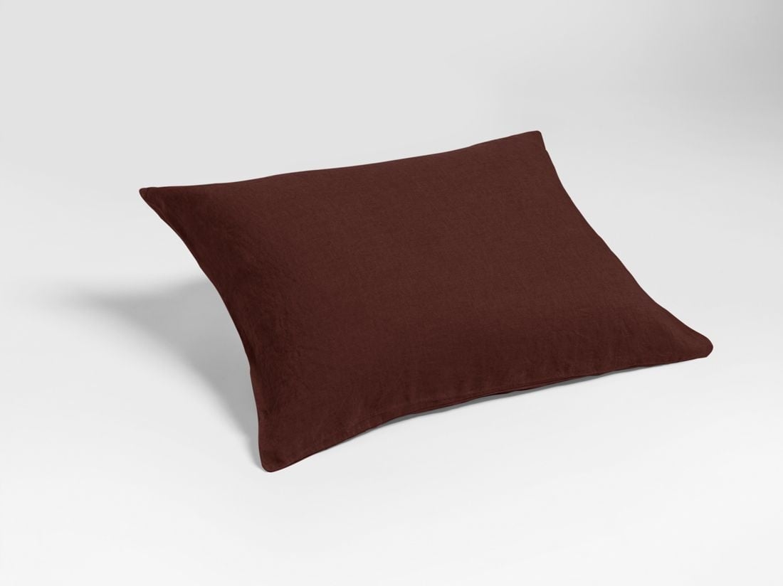 Kussensloop gewassen linnen rosewood