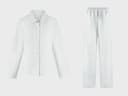 Ensemble de pyjama femme coton TENCEL™ à rayures blanc/bleu