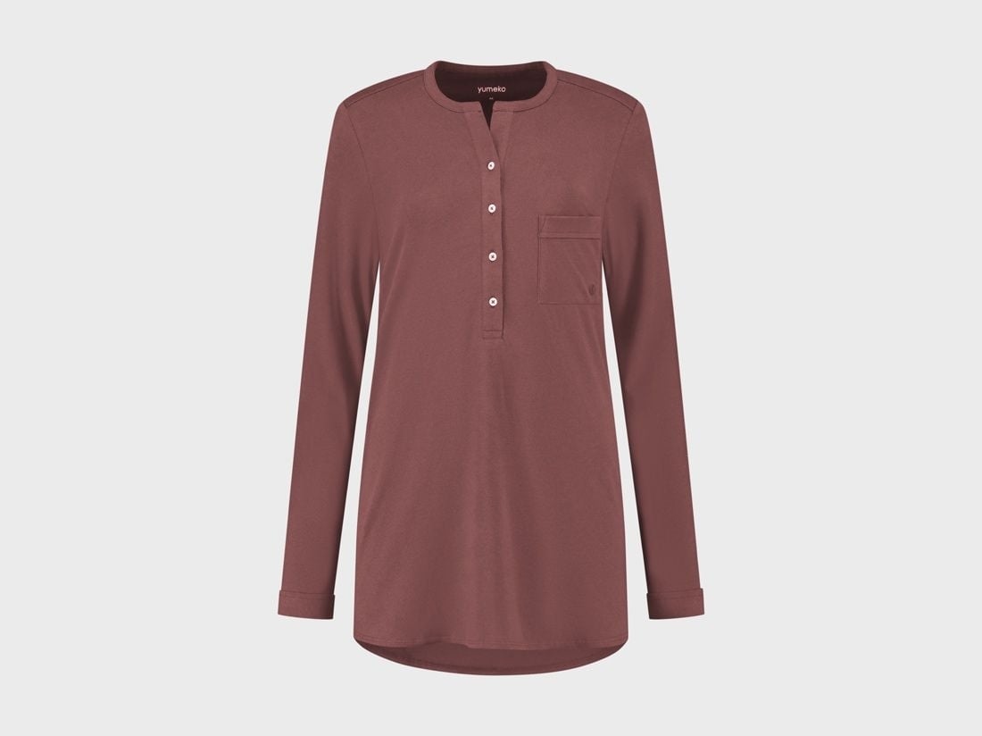 Pyjamashirt dames jersey evening rose