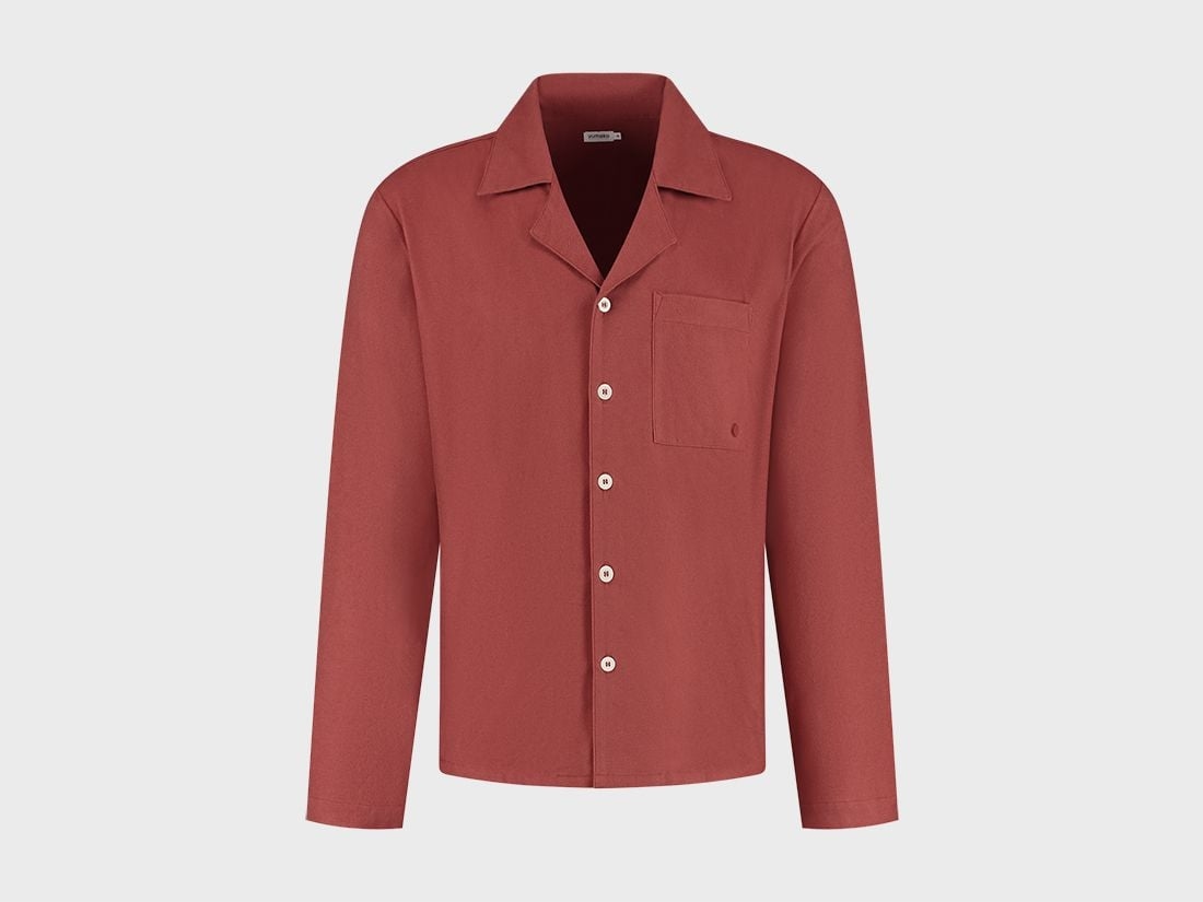 Pyjamashirt heren flanel red velvet