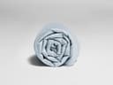 Drap plat enfant satin de coton bleu ciel