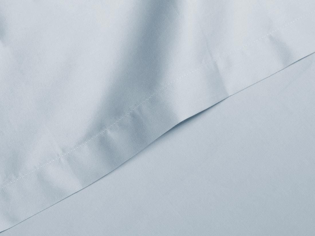 Kinderlaken katoensatijn sky blue