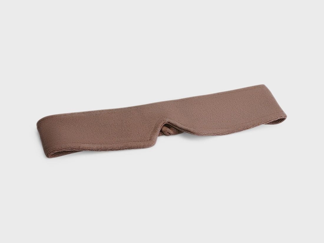 Slaapmasker gebreid katoen cocoa brown