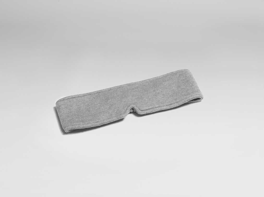 Masque de nuit coton tricoté coton mélange gris