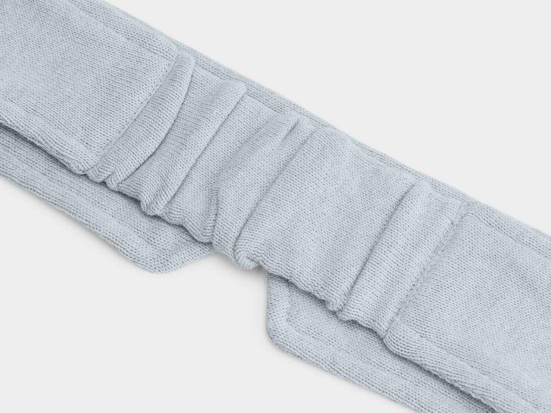 Slaapmasker gebreid katoen faded blue