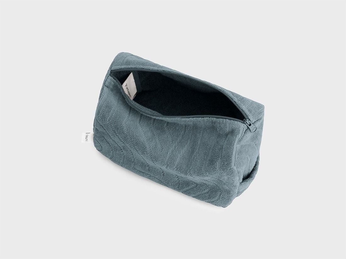 Toilettas velours pebble blue