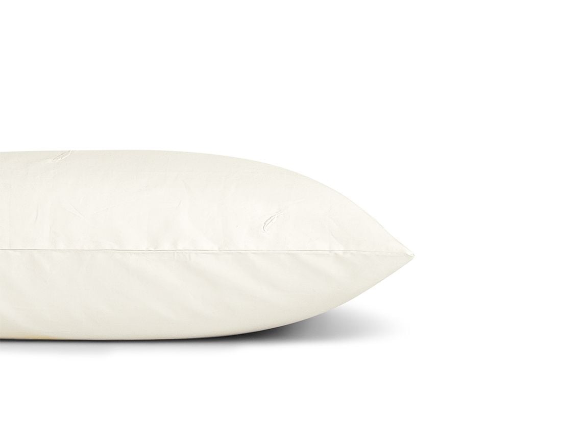 Kussensloop katoen satijn warm white feather 50x60