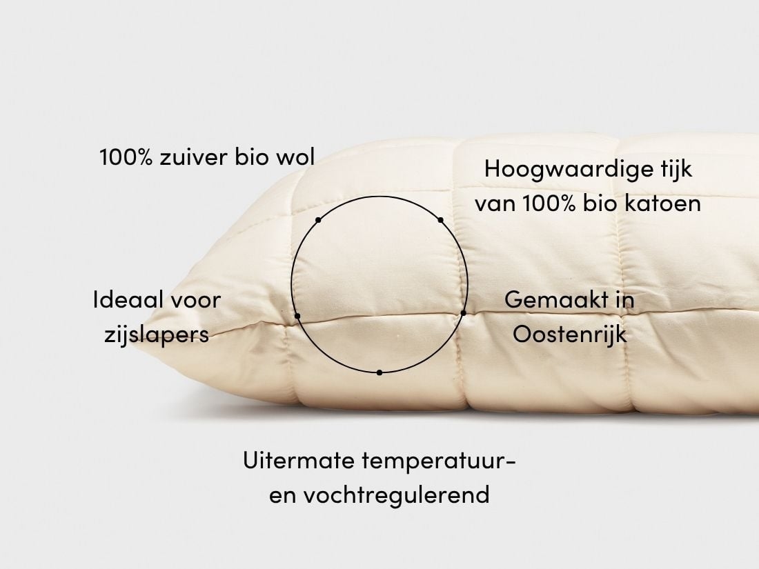 Kussen wol deluxe 60x70 stevig