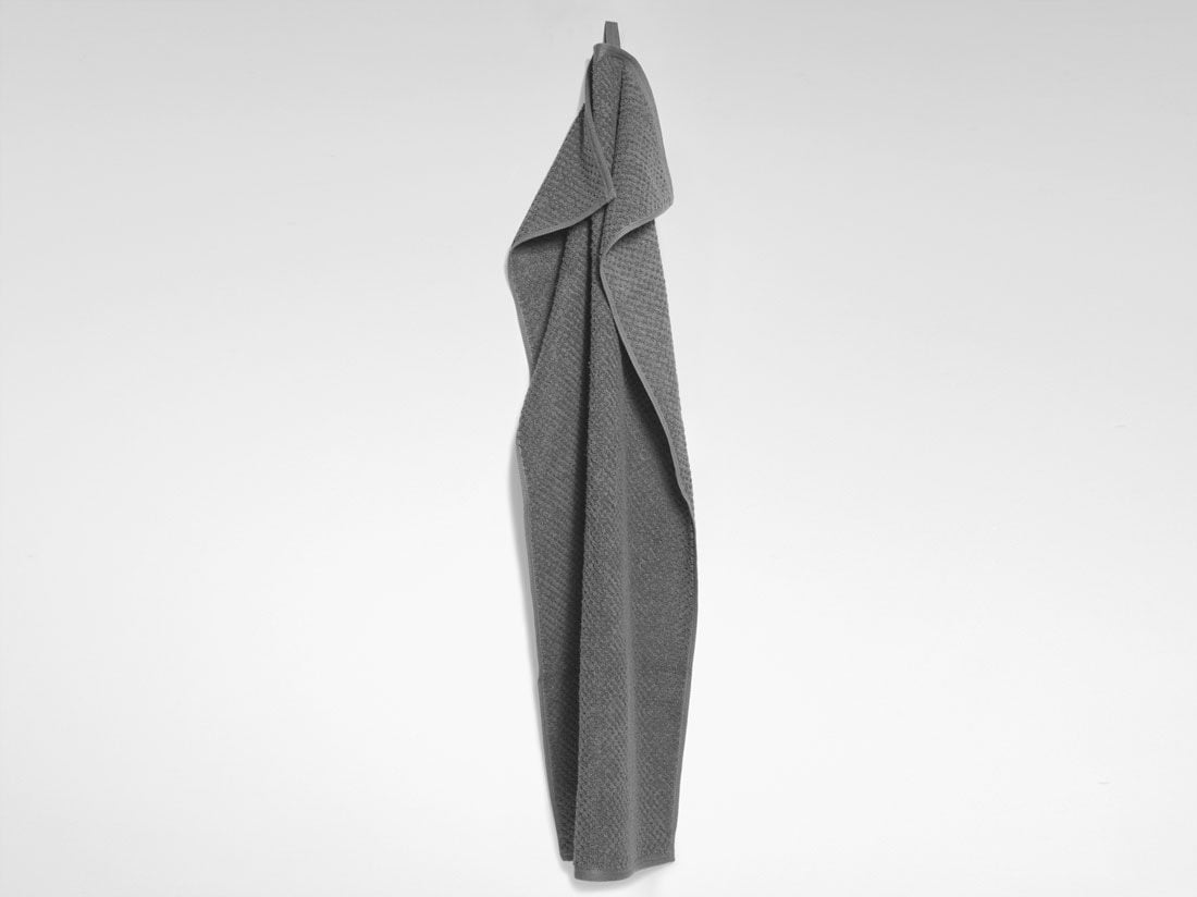 Douchelakens dots dark grey 70x140 - 2 st