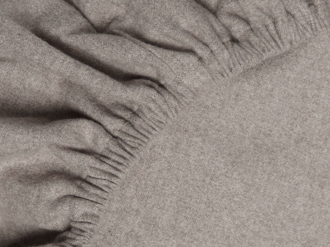 Hoeslaken flanel stone brown