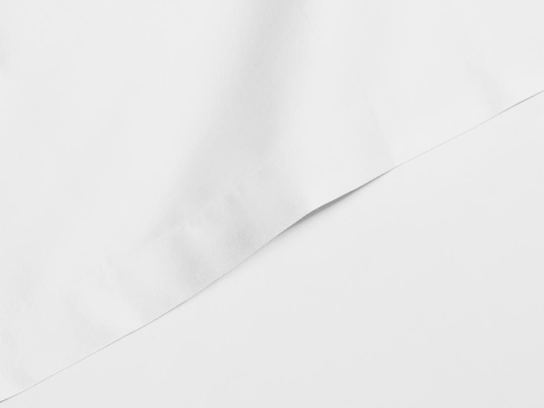 Drap plat enfant satin de coton blanc pur