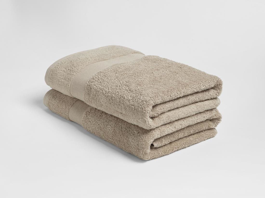 Douchelakens terry warm taupe 70x140 - 2 st