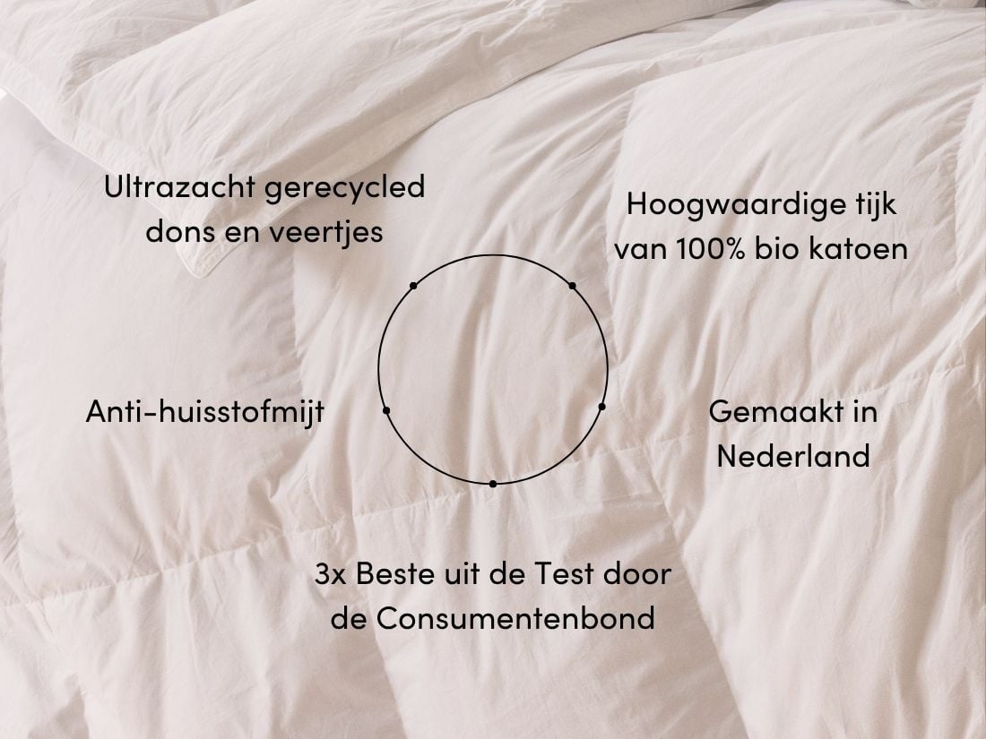 Dekbed gerecycled dons lente/herfst