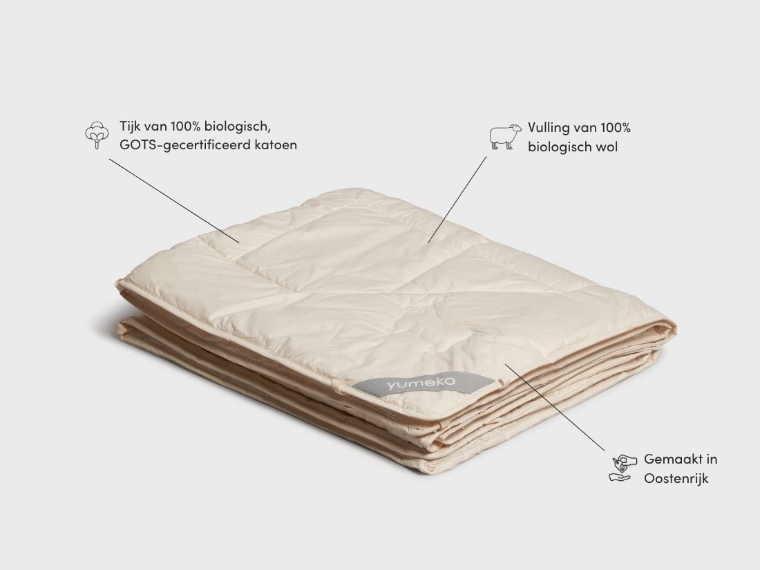 Dekbed wol zomer 140x220