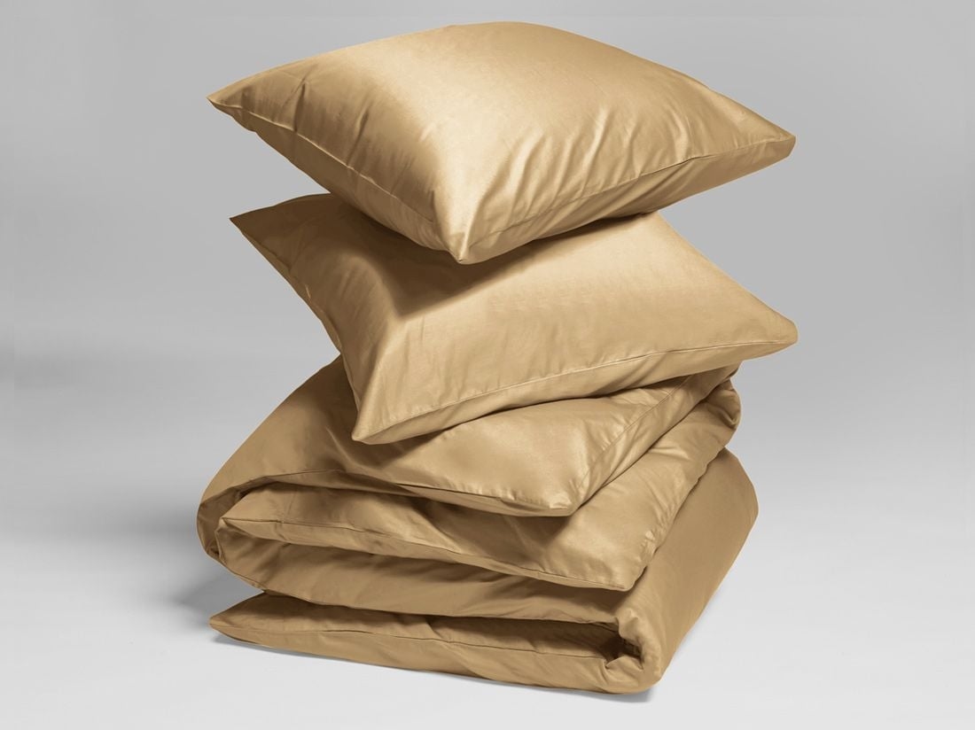 Parure de lit satin de coton miel