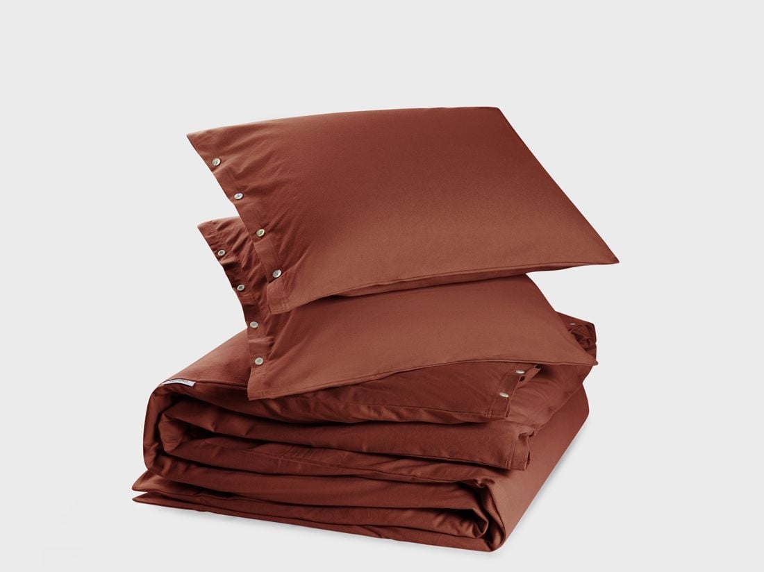 Parure de lit flanelle de coton velours rouge