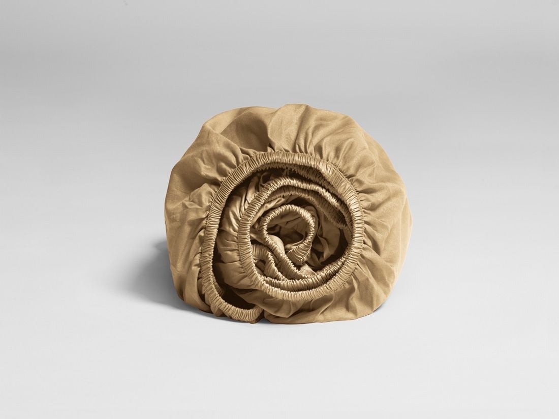 Drap-housse satin de coton miel