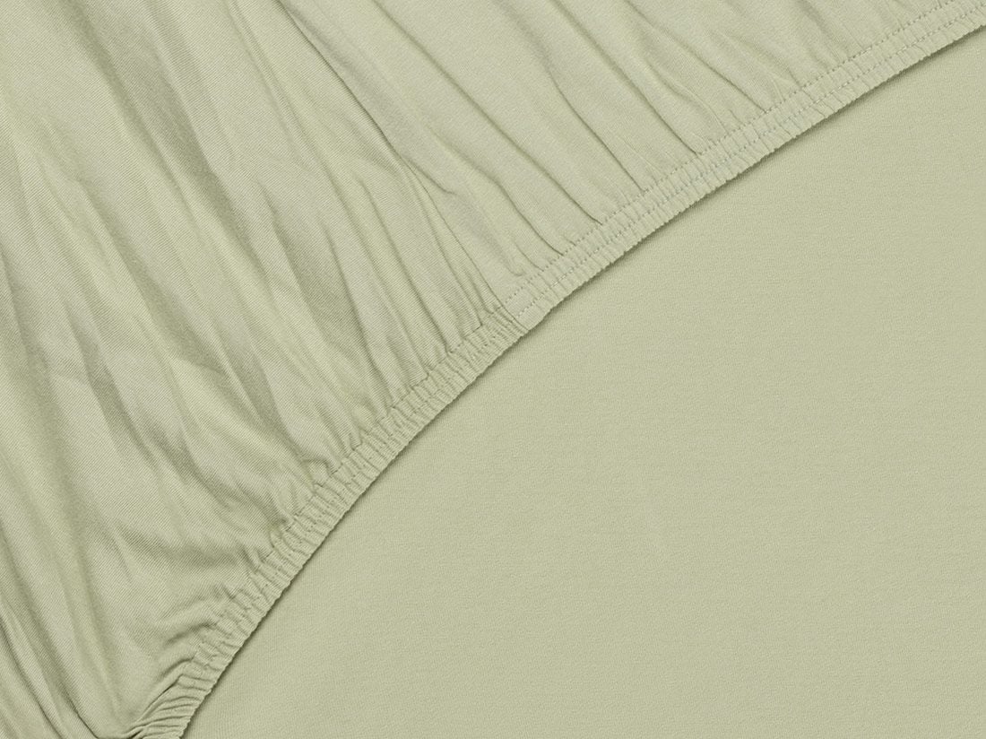 Hoeslaken jersey pistachio green