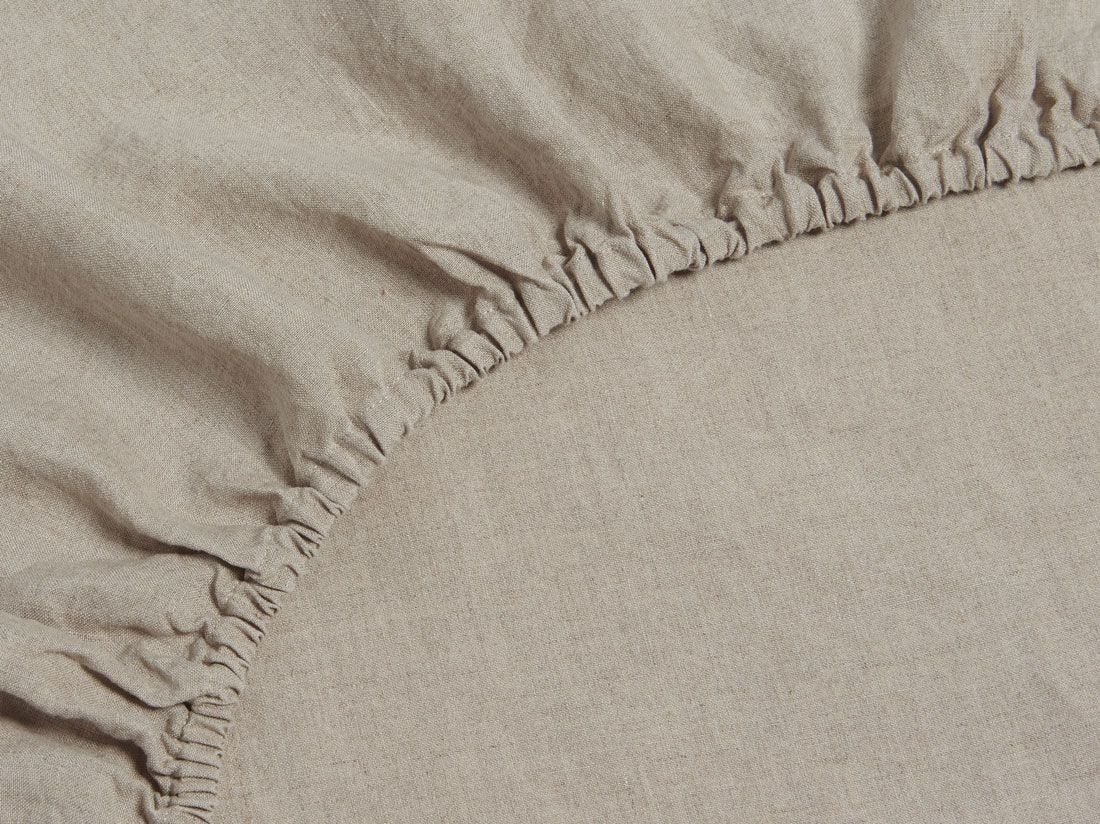 Kinderhoeslaken gewassen linnen natural