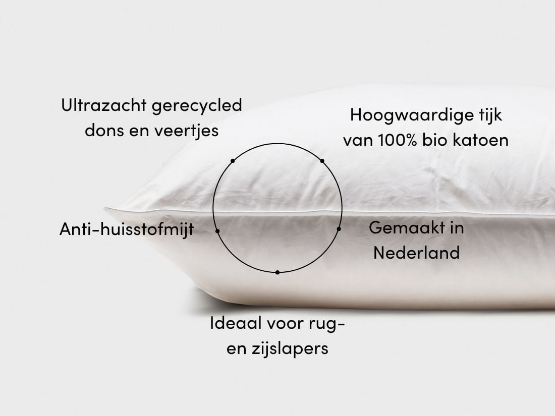 Kussen gerecycled dons 50x60 medium