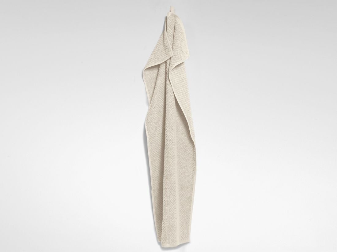 Handdoeken dots white sand 50x100