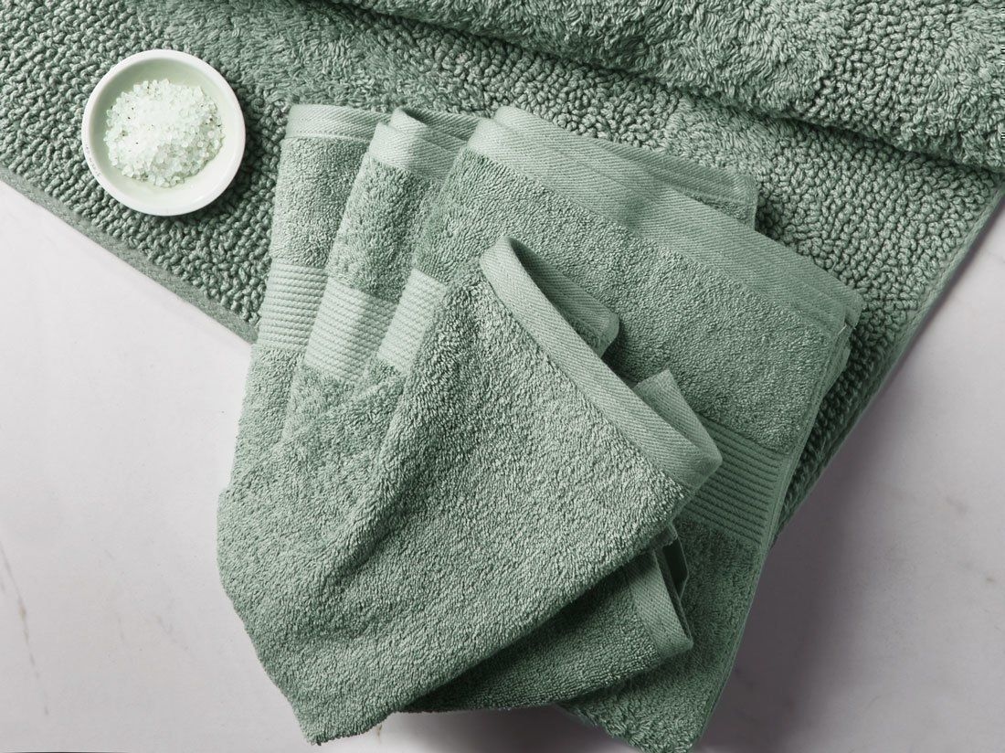 Handdoeken terry sea green 50x100