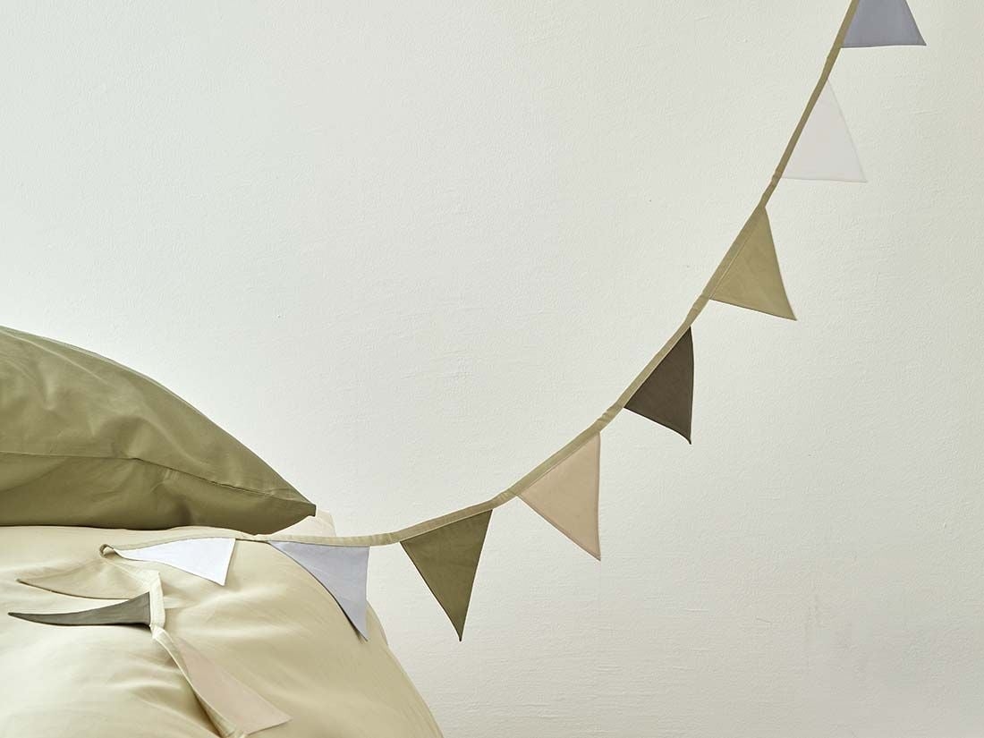 Vlaggenlijn katoen green 3.6m