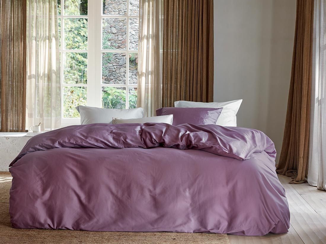 Parure de lit satin de coton améthyste