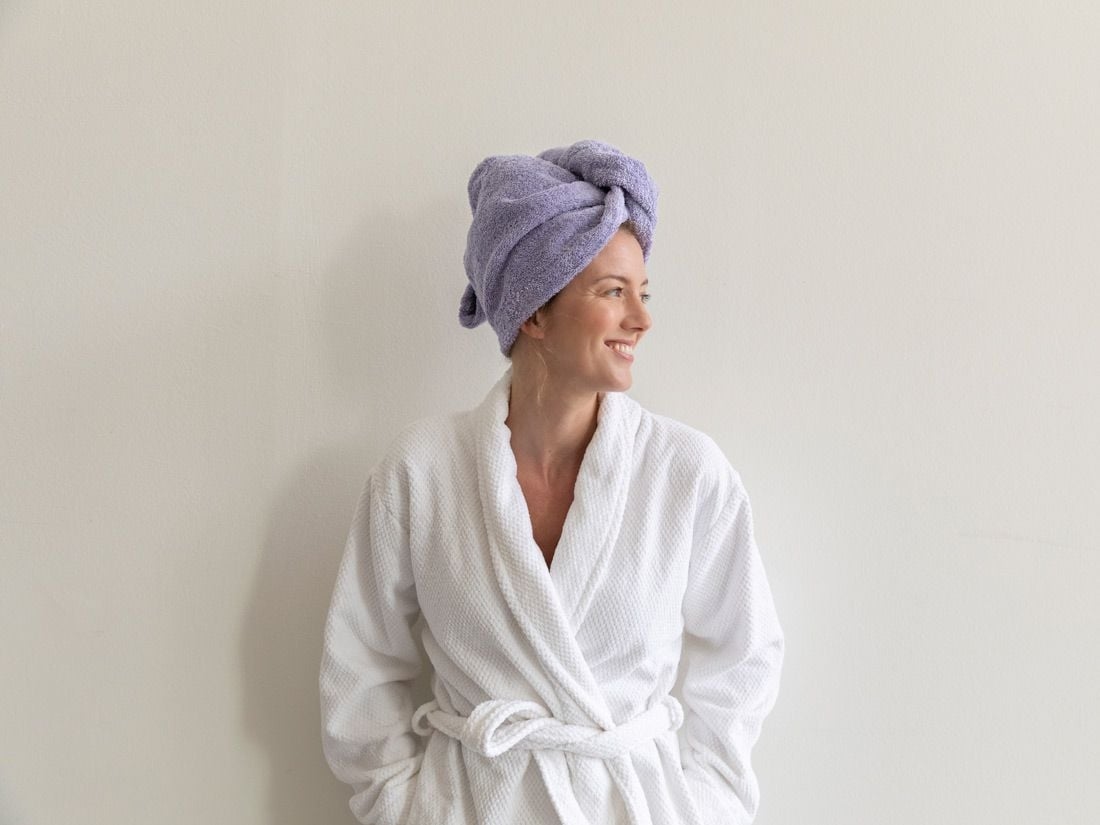 Haarhanddoek terry lilac