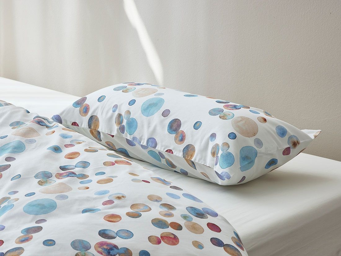 Kussensloop katoen satijn watercolor dots multicolor