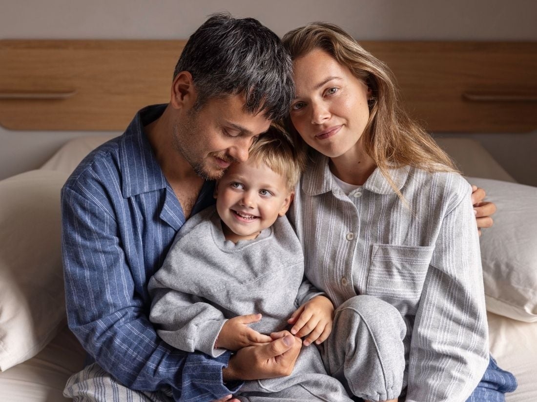 Pyjamaset dames flanel light grey/white stripe