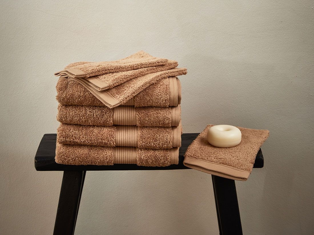 Washandjes terry honey 15x22 - 4 st