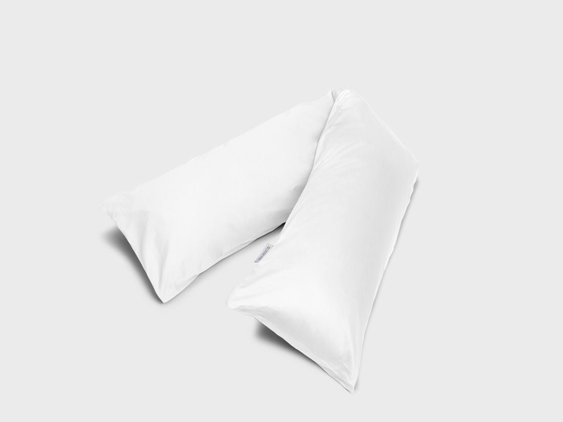 Taie de traversin satin de coton blanc pur 37x160
