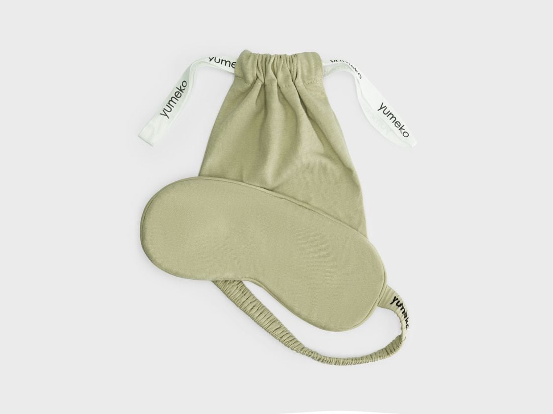 Slaapmasker jersey pistachio green