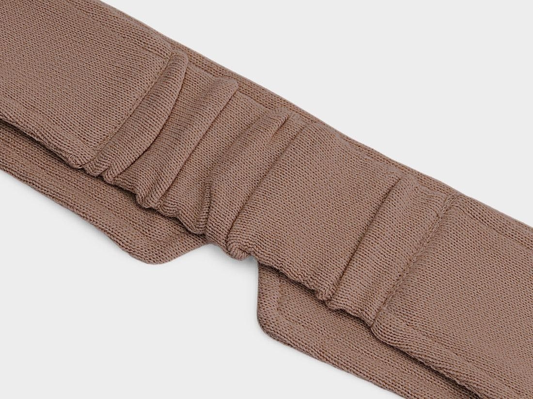 Slaapmasker gebreid katoen cocoa brown