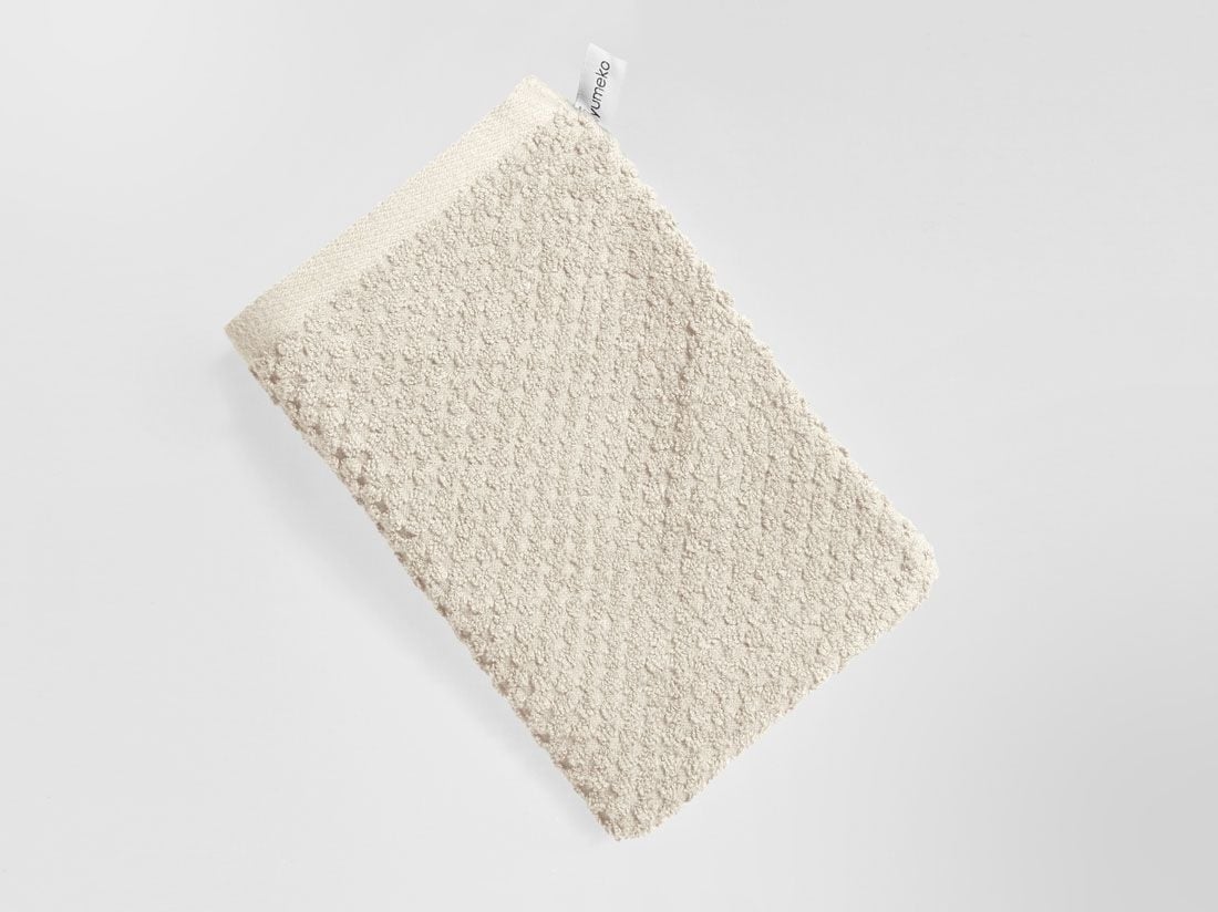 Washandjes dots white sand 15x22 - 4 st