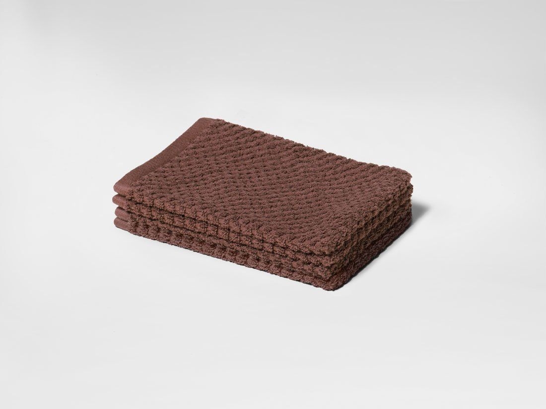 Washandjes dots mud rose 15x22 - 4 st