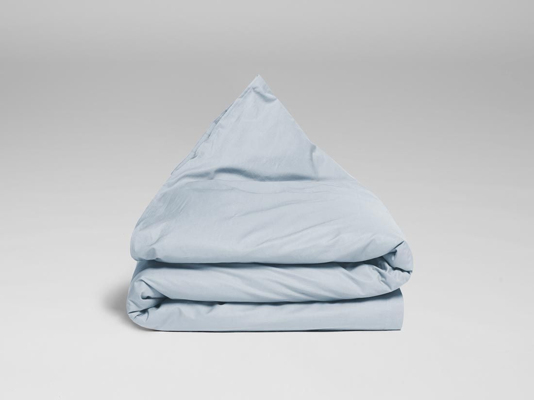 Kinderdekbedovertrek katoen satijn sky blue