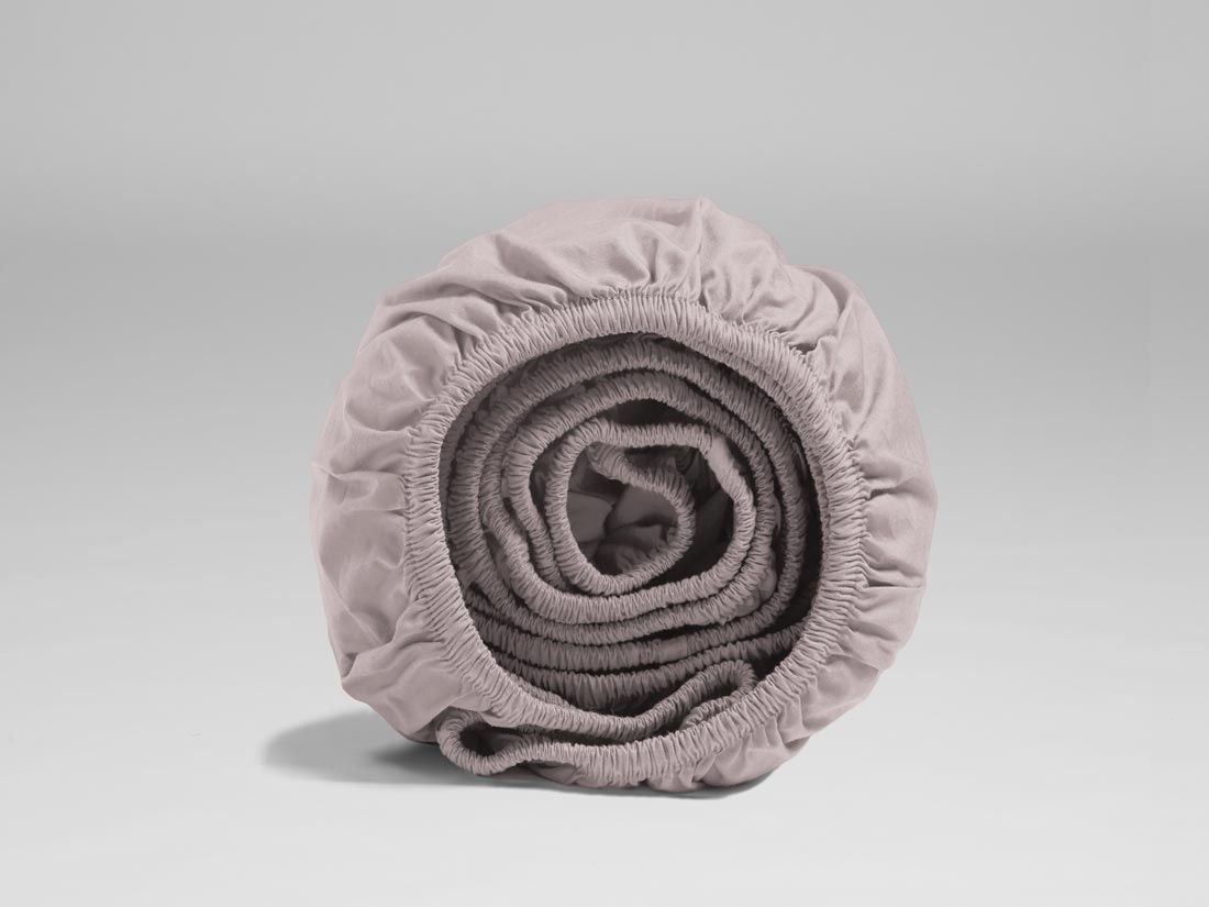 Drap-housse enfant percale de coton rose pĂąle