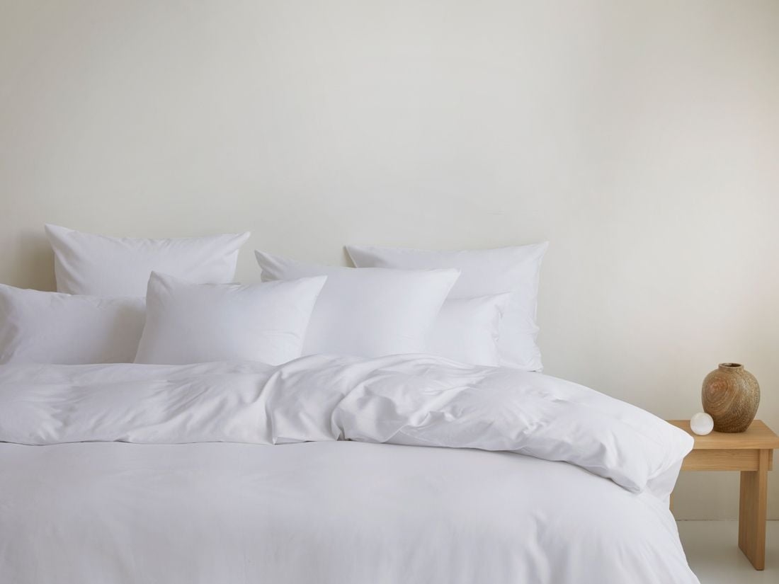 Dekbedovertrek katoen TENCEL™ pure white