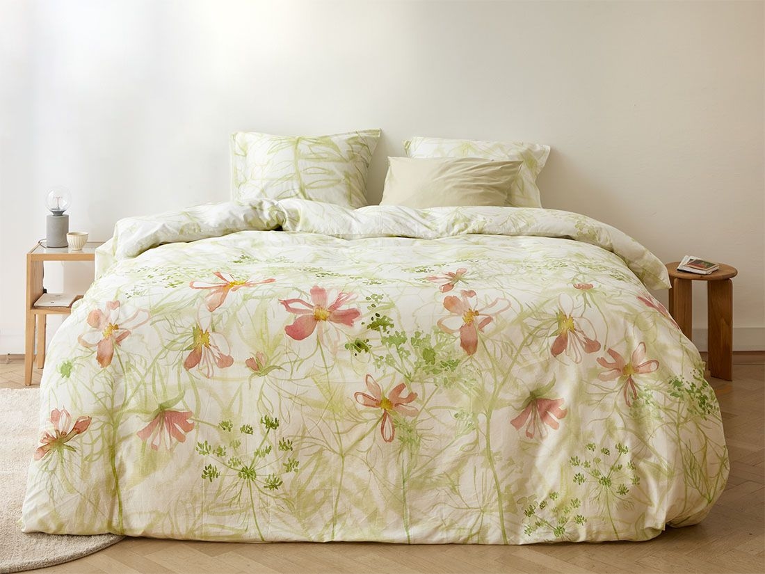 Dekbedovertrek katoen satijn cosmea