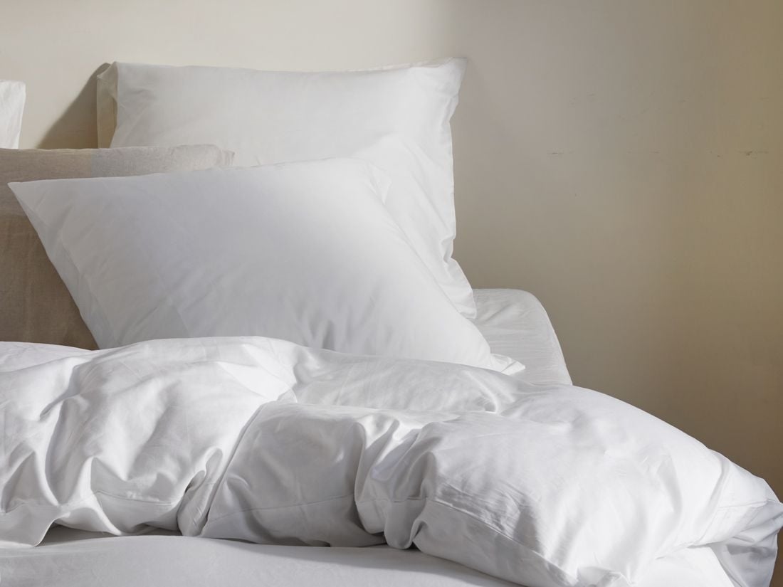 Kussensloop katoen satijn pure white