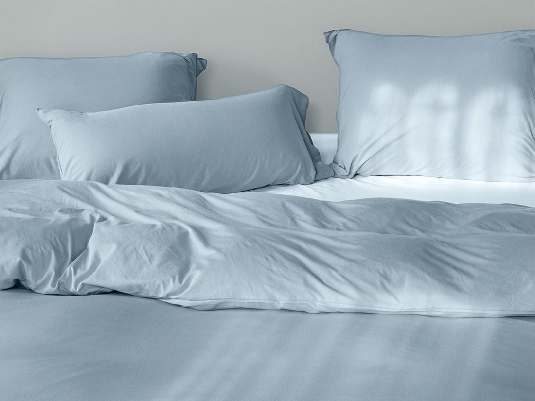 Dekbedovertrek jersey fresh blue