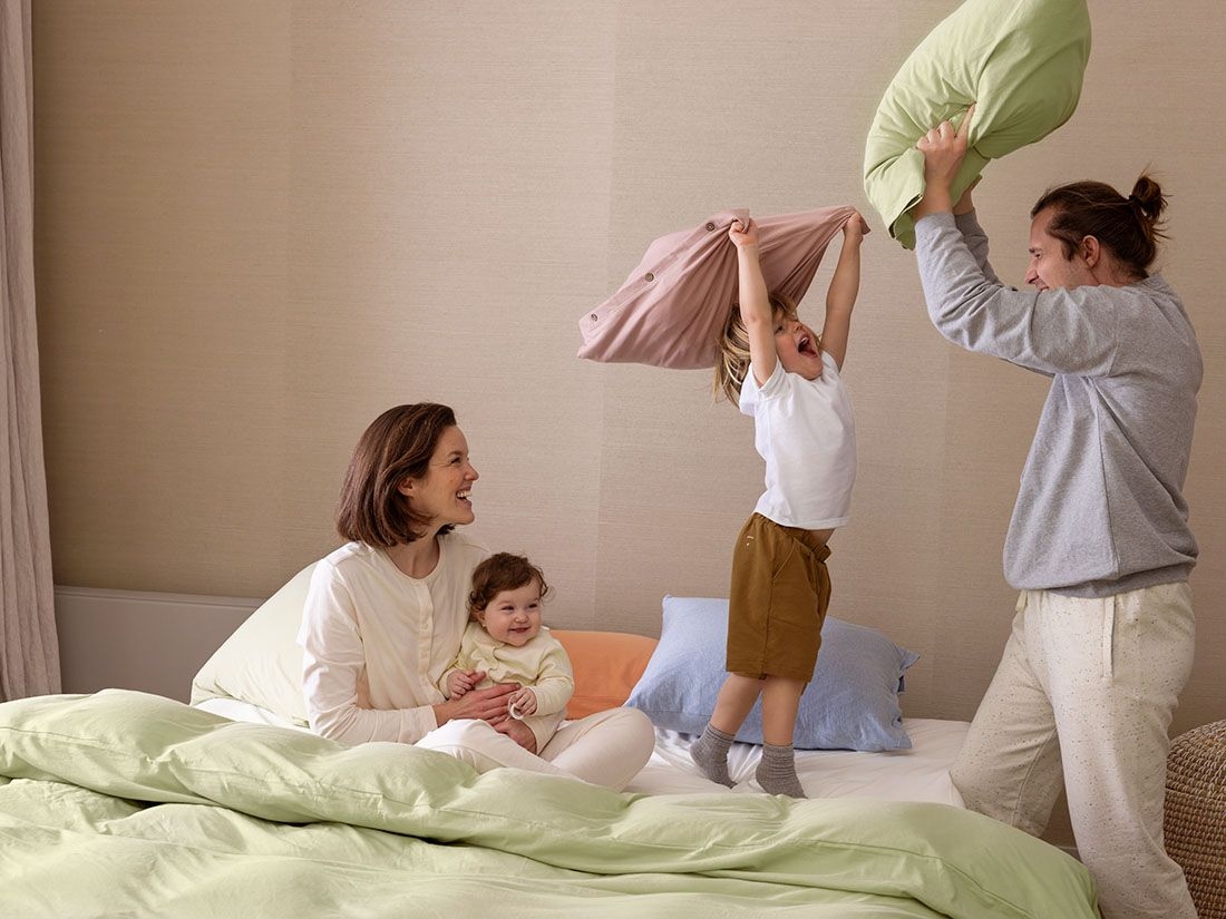 Dekbedovertrek jersey pistachio green