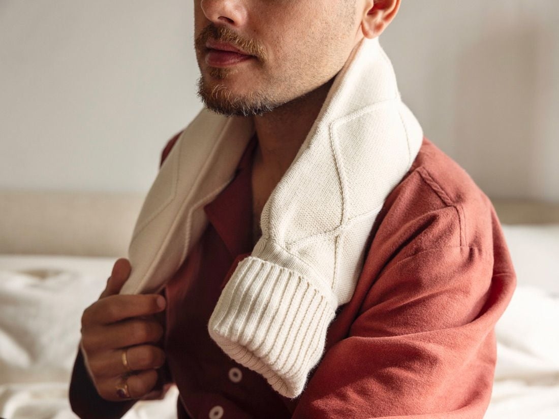 Kruikzak XL katoen warm white 78x12