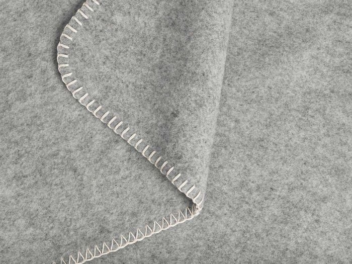 Babydeken merinowol grey melange 75x100