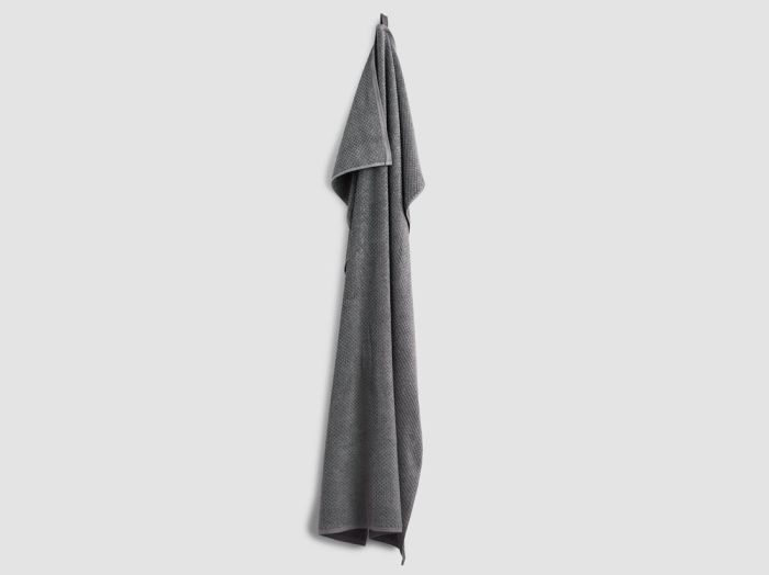 Serviette de bain nid d'abeille gris foncé 100x150 - 1 pc