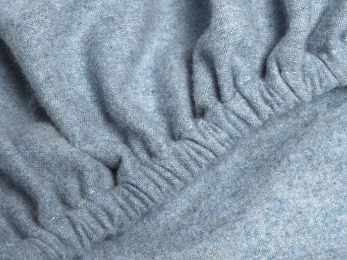 Hoeslaken flanel light blue